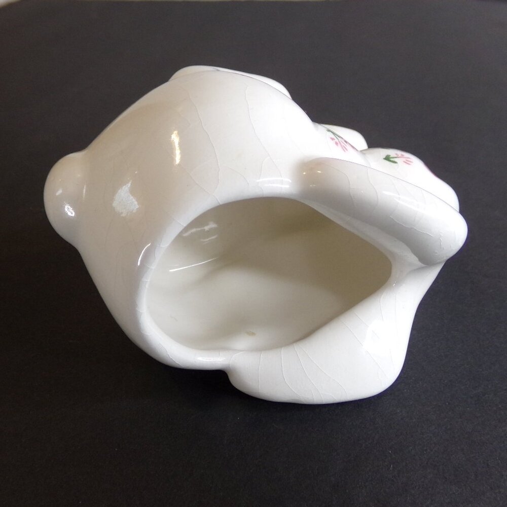 Bunny Rabbit Ceramic Planter Holder Container Spain White - Picture 9 of 10